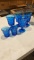 Box of blue  glasses