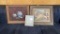 Misc adobe village & clay pot framed artwork