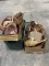 2 large boxes of misc wicker baskets