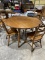 Tell City dining table w/6 chairs & table covers