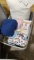 Tub of pillows,pillowcases,sheets & blanket