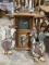 Rooster clock & wooden wall hangings