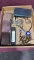 Box of wallets,pen sets,bolos & belt buckles