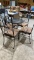 Wrought iron table w/4 matching chairs