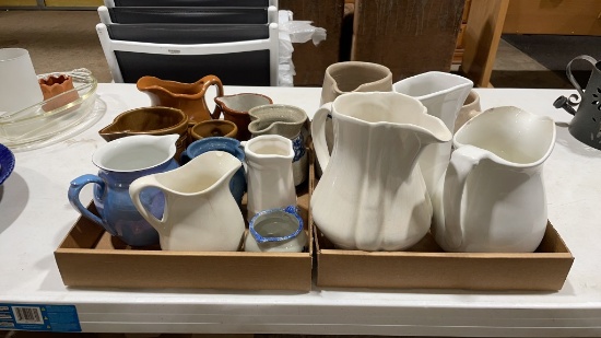 2 boxes of misc pitchers