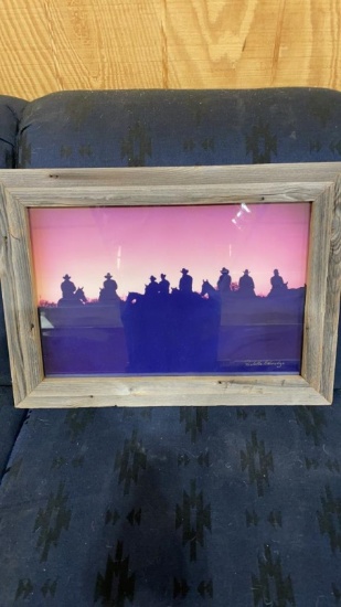 Cowboy framed picture