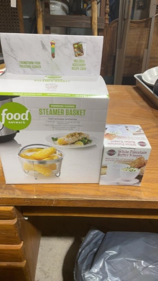New butter keeper & steamer basket