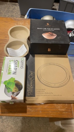 New proofing basket,egg cooker,pie crust shield &