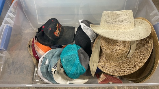 Tub of hats & caps