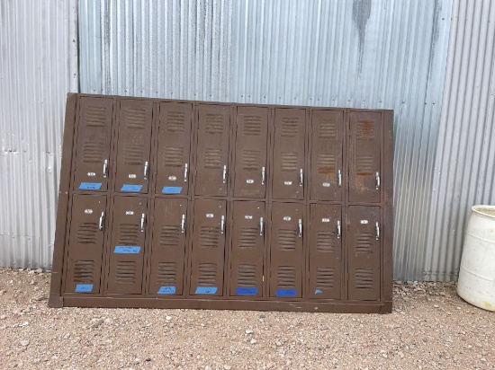 Set of antique lockers