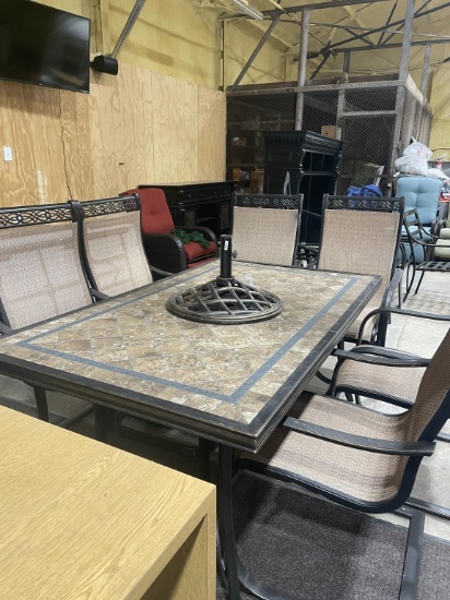 8 pc tile top patio set