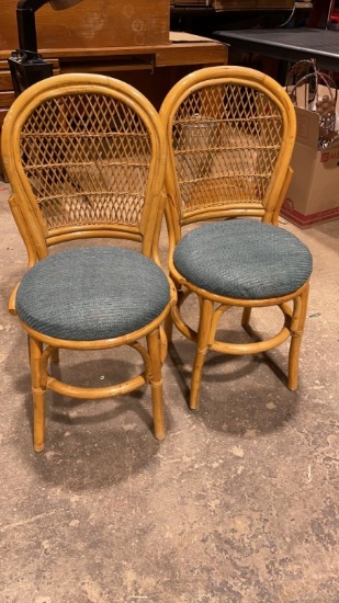 2 wicker chairs