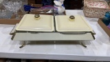 double serving dish