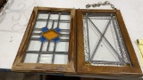 2 hanging stain glass