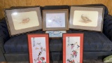 Misc bird framed artwork