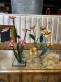 2 Metal Flowers