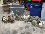 Large tub of birdhouses