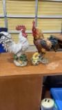 2 rooster figures