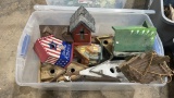 Tub of birdhouses