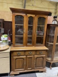 Tan Bark Oak series Tell City china hutch
