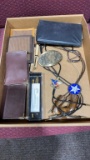 Box of wallets,pen sets,bolos & belt buckles