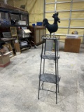 Rooster metal shelf