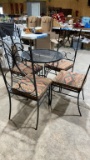 Wrought iron table w/4 matching chairs