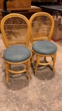 2 wicker chairs
