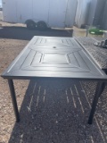 Metal patio table