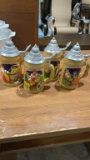 Set of 4 beer steins