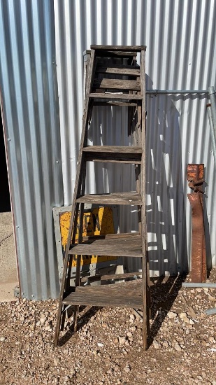 Lot of 2 wooden ladders