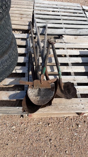 Lot of hoes & shovels