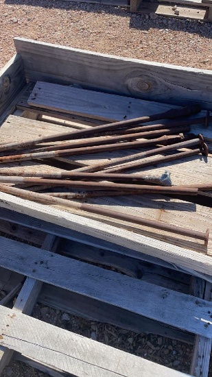 Lot of metal stakes
