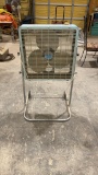Box fan on a stand