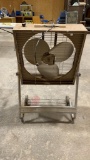 Box fan on a stand