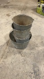 Lot of galvanized buckets