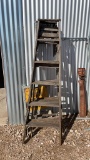 Lot of 2 wooden ladders