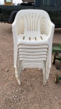 10 plastic stacking chairs