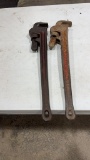 Pair of 24” rigid pipe wrench