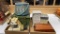 2 boxes of sewing boxes,serger & jewelry boxes