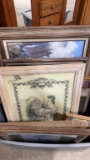 Tub of misc framed pictures & artwork