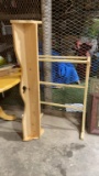 Quilt rack & wooden shelf