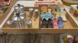 2 boxes of aluminum kitchen items & ceramic