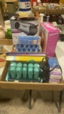 Box of new Conair hair dryer & misc curlers