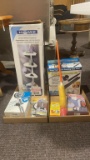 2 boxes of shower caddy, hand held shower head,