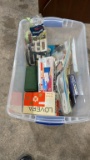 Tub of sewing accessories & supplies