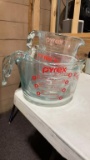 Pyrex glass measuring cups