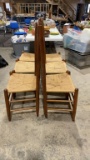 Set of 6 wicker chairs
