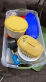 Tub of plasticware