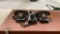 3 vintage rotary telephones